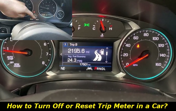 turn off or reset trip meter in car